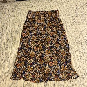 Midi floral skirt
